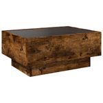 Casa si Gradina - Mobilier - Mese si birouri - Masute de cafea - Masuta de cafea cu LED stejar fumuriu 70x50x30cm lemn prelucrat - Infinity.ro