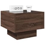 Casa si Gradina - Mobilier - Comode si corpuri - Noptiere - Noptiera cu LED infinity, stejar maro, 40x40x30 cm - Infinity.ro
