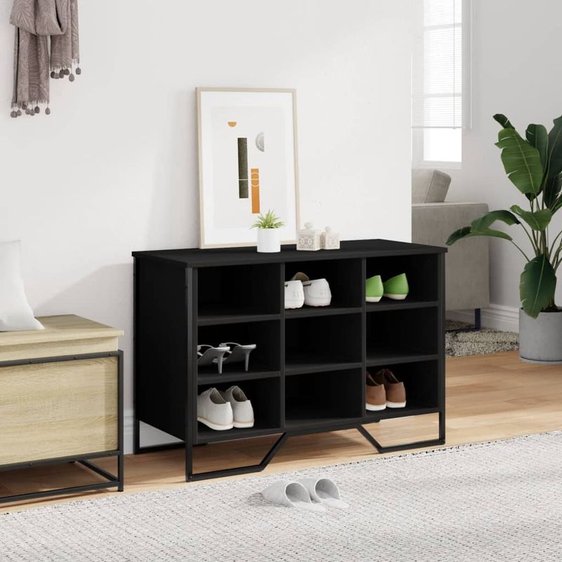 Casa si Gradina - Mobilier - Organizare si depozitare - Organizator incaltaminte - Pantofar, negru, 90x38x61,5 cm, lemn prelucrat - Infinity.ro