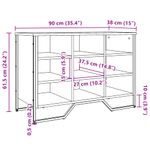 Casa si Gradina - Mobilier - Organizare si depozitare - Organizator incaltaminte - Pantofar, negru, 90x38x61,5 cm, lemn prelucrat - Infinity.ro