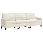 Casa si Gradina - Mobilier - Seturi de mobilier - Seturi living - Set de canapele cu perne/rulouri, 3 piese, crem, catifea - Infinity.ro