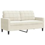 Casa si Gradina - Mobilier - Seturi de mobilier - Seturi living - Set de canapele cu perne/rulouri, 3 piese, crem, catifea - Infinity.ro