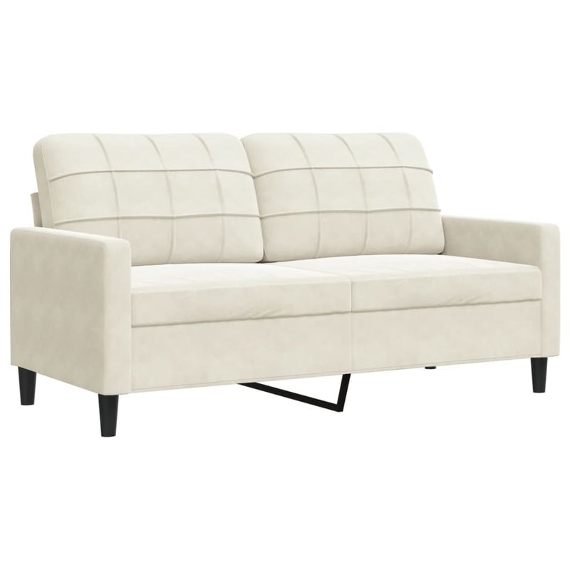 Casa si Gradina - Mobilier - Seturi de mobilier - Seturi living - Set de canapele cu perne/rulouri, 3 piese, crem, catifea - Infinity.ro