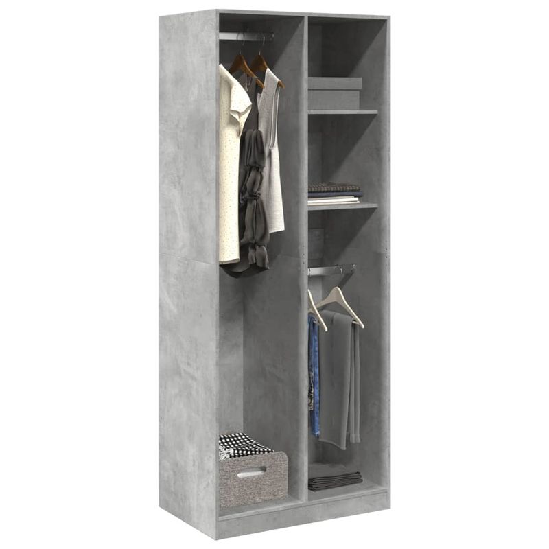 Casa si Gradina - Mobilier - Dulapuri si sifoniere - Sifoniere - Sifonier, gri beton, 80x50x200 cm, lemn prelucrat, cantitate 2 rafturi - Infinity.ro
