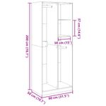 Casa si Gradina - Mobilier - Dulapuri si sifoniere - Sifoniere - Sifonier, gri beton, 80x50x200 cm, lemn prelucrat, cantitate 2 rafturi - Infinity.ro