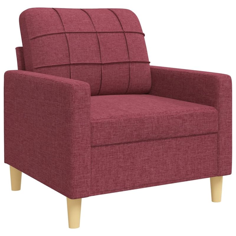 Casa si Gradina - Mobilier - Seturi de mobilier - Seturi living - Set canapele cu taburet, 4 piese, rosu vin, material textil - Infinity.ro
