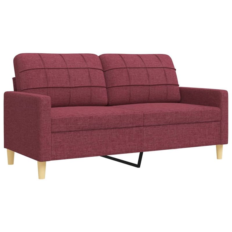Casa si Gradina - Mobilier - Seturi de mobilier - Seturi living - Set canapele cu taburet, 4 piese, rosu vin, material textil - Infinity.ro