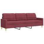 Casa si Gradina - Mobilier - Seturi de mobilier - Seturi living - Set canapele cu taburet, 4 piese, rosu vin, material textil - Infinity.ro