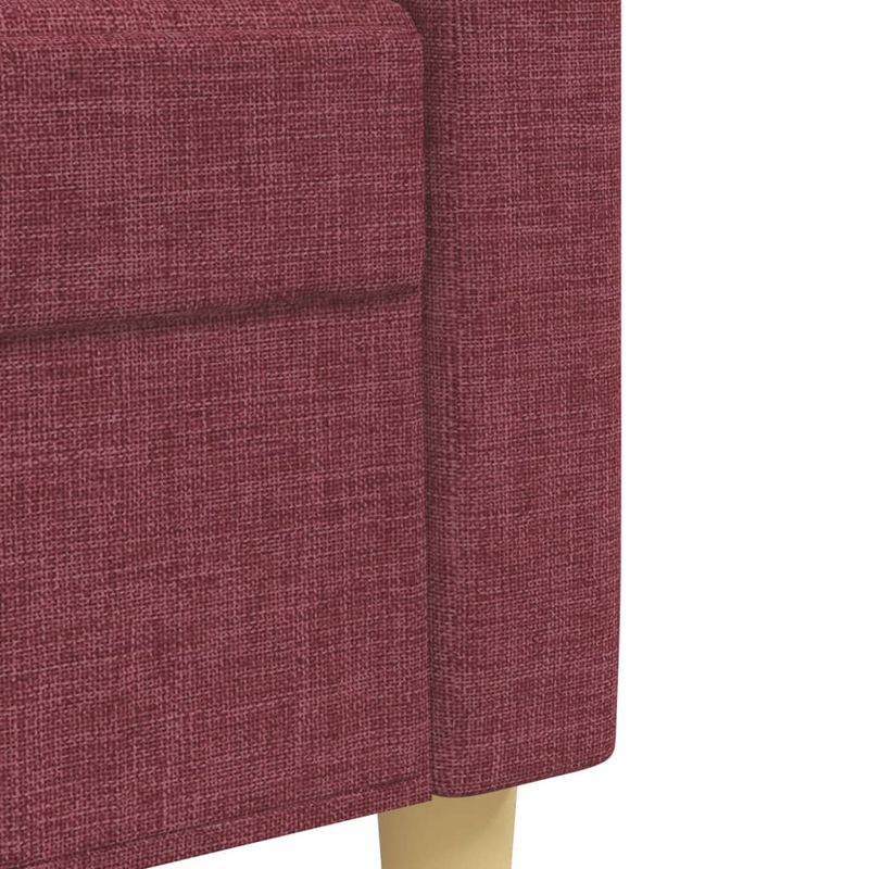 Casa si Gradina - Mobilier - Seturi de mobilier - Seturi living - Set canapele cu taburet, 4 piese, rosu vin, material textil - Infinity.ro