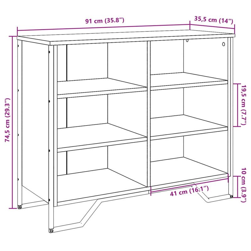 Casa si Gradina - Mobilier - Comode si corpuri - Comode - Dulap, negru, 91x35,5x74,5 cm, lemn prelucrat - Infinity.ro