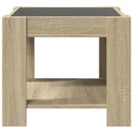 Casa si Gradina - Mobilier - Mese si birouri - Masute de cafea - Masuta de cafea cu LED stejar sonoma 53x53x45 cm lemn prelucrat - Infinity.ro