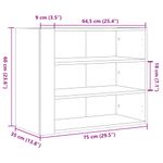 Casa si Gradina - Mobilier - Biblioteci si rafturi - Rafturi - Dulap de perete, stejar sonoma, 75x35x60 cm, lemn prelucrat - Infinity.ro