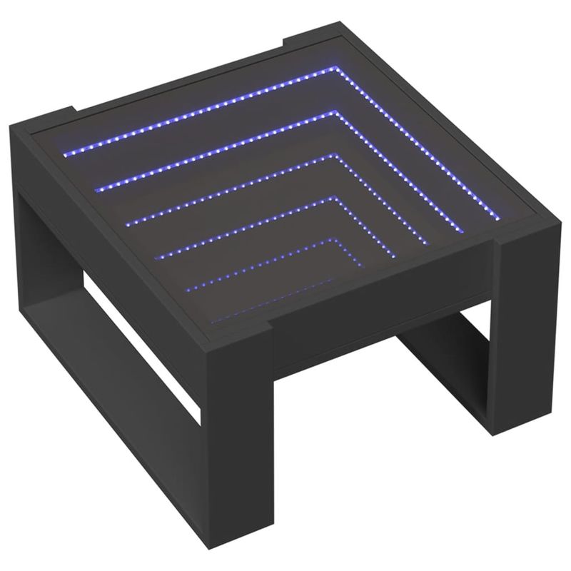 Casa si Gradina - Mobilier - Mese si birouri - Masute de cafea - Masuta de cafea cu LED infinity, negru, 50x53x30 cm - Infinity.ro