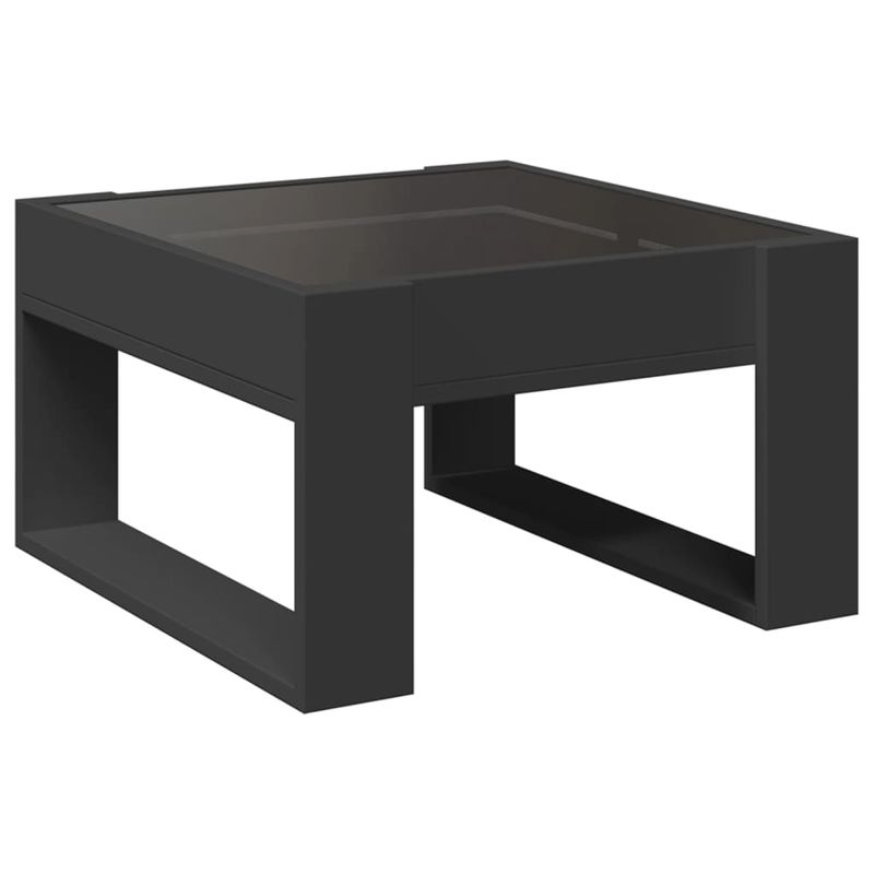 Casa si Gradina - Mobilier - Mese si birouri - Masute de cafea - Masuta de cafea cu LED infinity, negru, 50x53x30 cm - Infinity.ro