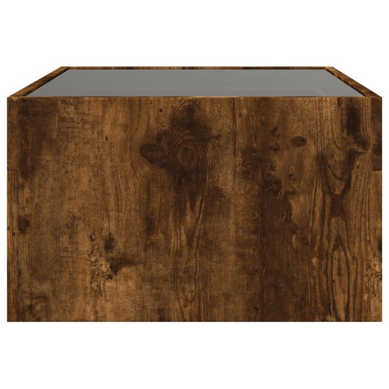 Casa si Gradina - Mobilier - Mese si birouri - Masute de cafea - Masuta de cafea cu LED infinity, stejar fumuriu, 70x50x30 cm - Infinity.ro