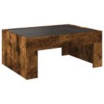 Casa si Gradina - Mobilier - Mese si birouri - Masute de cafea - Masuta de cafea cu LED infinity, stejar fumuriu, 70x50x30 cm - Infinity.ro