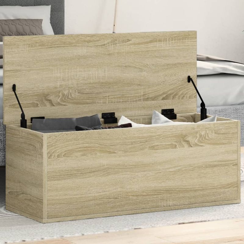 Casa si Gradina - Mobilier - Organizare si depozitare - Cutii depozitare - Cutie de depozitare, stejar sonoma, 90x35x35 cm, lemn prelucrat - Infinity.ro