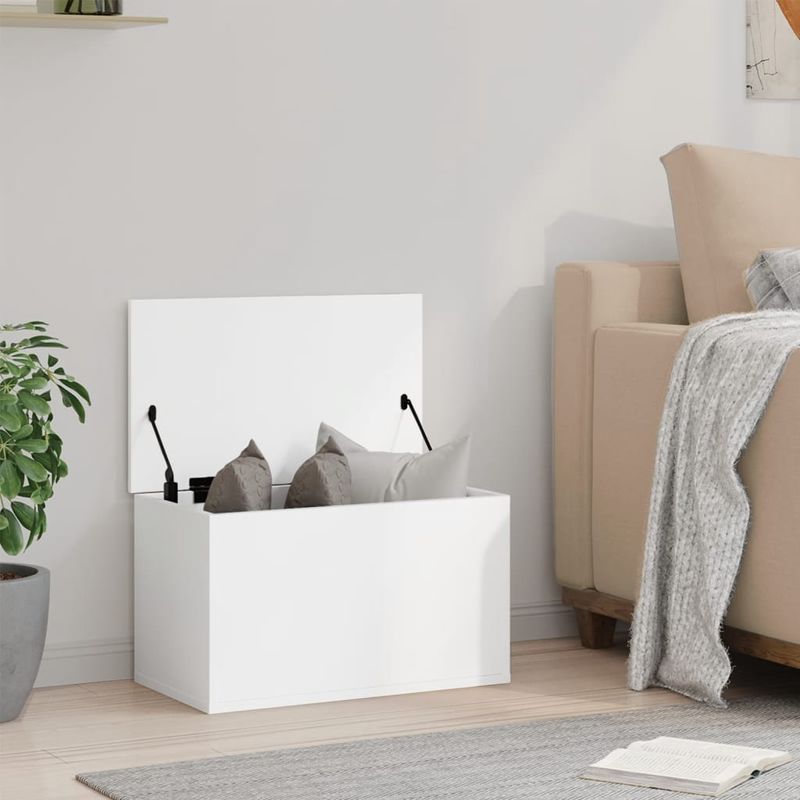 Casa si Gradina - Mobilier - Organizare si depozitare - Cutii depozitare - Cutie de depozitare, alb, 60x35x35 cm, lemn prelucrat - Infinity.ro