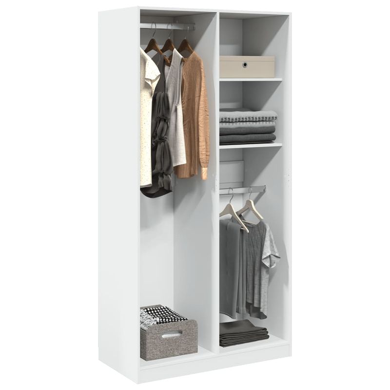 Casa si Gradina - Mobilier - Dulapuri si sifoniere - Sifoniere - Sifonier, alb, 100x50x200 cm, PAL, cantitate 2 rafturi - Infinity.ro