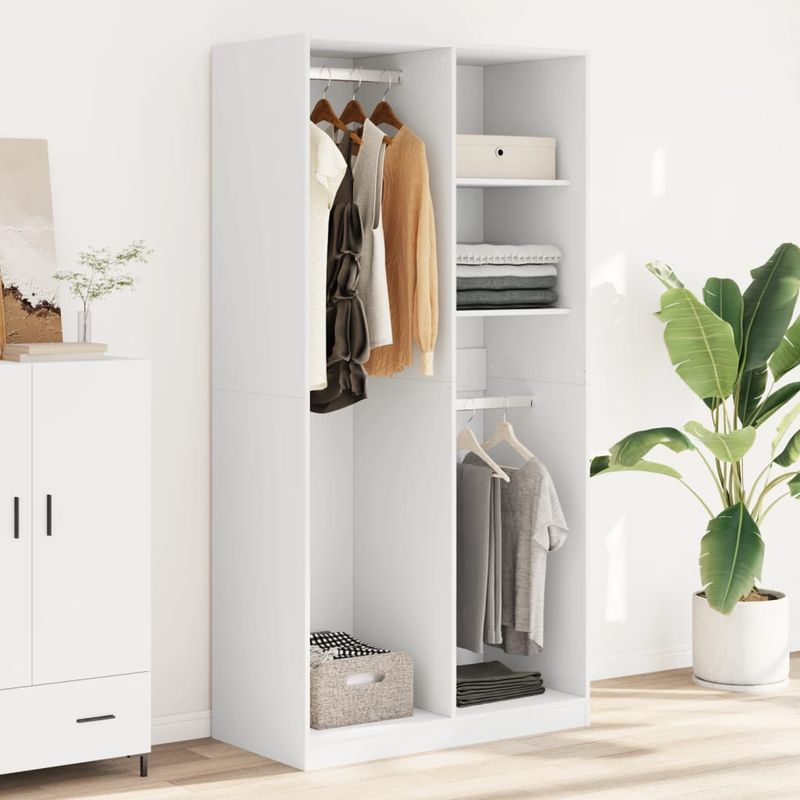 Casa si Gradina - Mobilier - Dulapuri si sifoniere - Sifoniere - Sifonier, alb, 100x50x200 cm, PAL, cantitate 2 rafturi - Infinity.ro