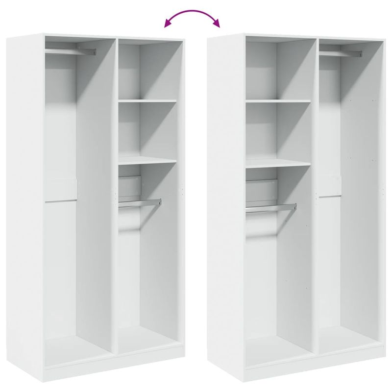 Casa si Gradina - Mobilier - Dulapuri si sifoniere - Sifoniere - Sifonier, alb, 100x50x200 cm, PAL, cantitate 2 rafturi - Infinity.ro