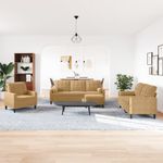 Casa si Gradina - Mobilier - Seturi de mobilier - Seturi living - Set de canapele cu perne/rulouri, 4 piese, maro, catifea - Infinity.ro