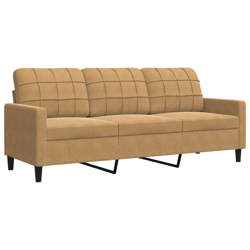 Casa si Gradina - Mobilier - Seturi de mobilier - Seturi living - Set de canapele cu perne/rulouri, 4 piese, maro, catifea - Infinity.ro