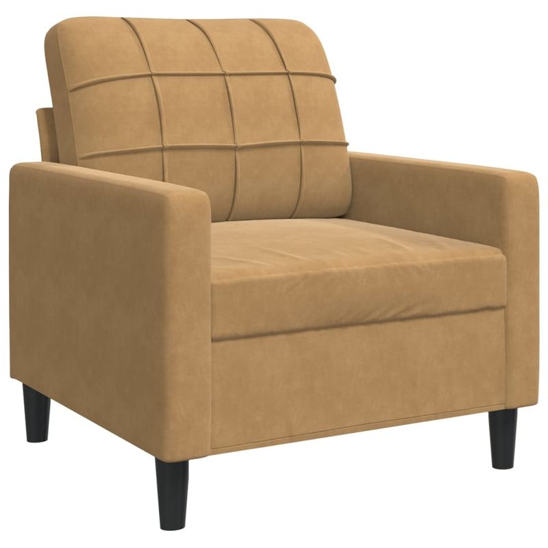 Casa si Gradina - Mobilier - Seturi de mobilier - Seturi living - Set de canapele cu perne/rulouri, 4 piese, maro, catifea - Infinity.ro