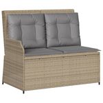 Casa si Gradina - Gradina si terasa - Mobilier exterior - Seturi mobila gradina - Set mobilier de gradina cu perne, 3 piese, bej, poliratan - Infinity.ro