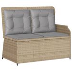Casa si Gradina - Gradina si terasa - Mobilier exterior - Seturi mobila gradina - Set mobilier de gradina cu perne, 3 piese, bej, poliratan - Infinity.ro