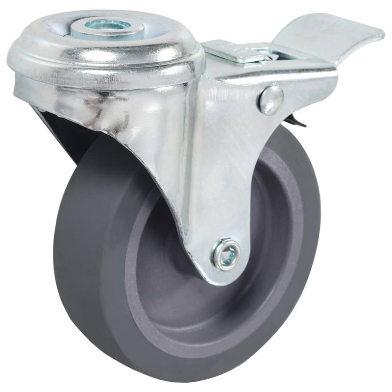 Casa si Gradina - Constructii - Depozitare, transport si protectie - Accesorii echipamente pentru transport si ridicat - Roti pivotante cu gaura pentru surub, 4 buc., 75 mm - Infinity.ro