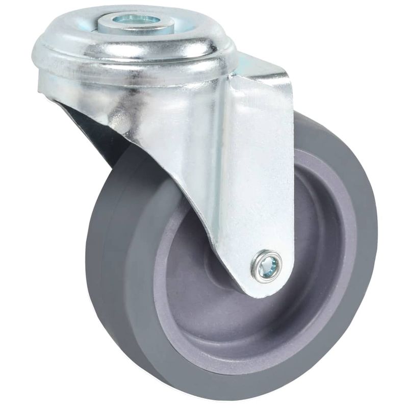 Casa si Gradina - Constructii - Depozitare, transport si protectie - Accesorii echipamente pentru transport si ridicat - Roti pivotante cu gaura pentru surub, 4 buc., 75 mm - Infinity.ro