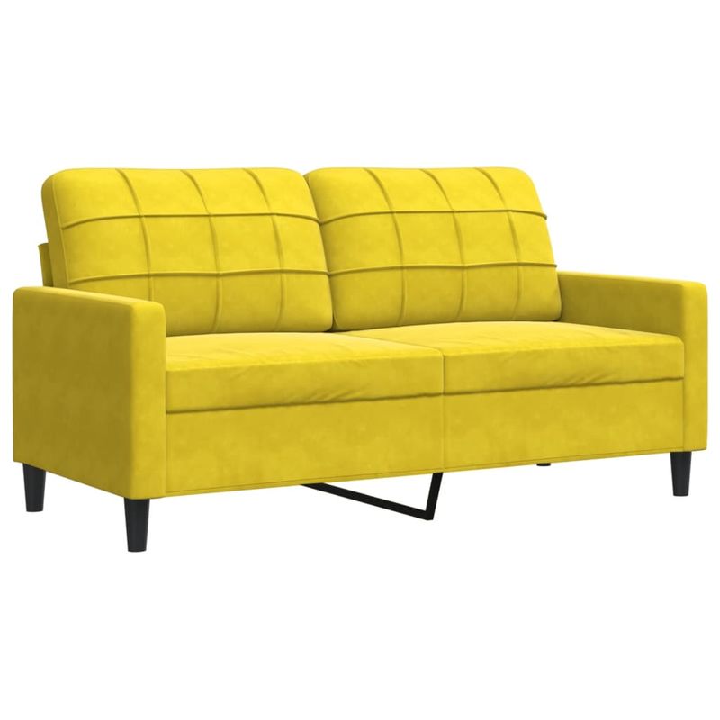 Casa si Gradina - Mobilier - Seturi de mobilier - Seturi living - Set de canapele cu perne, 2 piese, galben, catifea - Infinity.ro