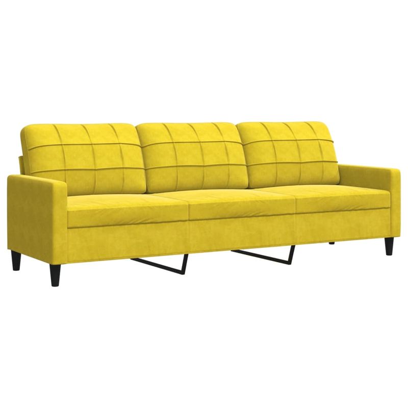Casa si Gradina - Mobilier - Seturi de mobilier - Seturi living - Set de canapele cu perne, 2 piese, galben, catifea - Infinity.ro
