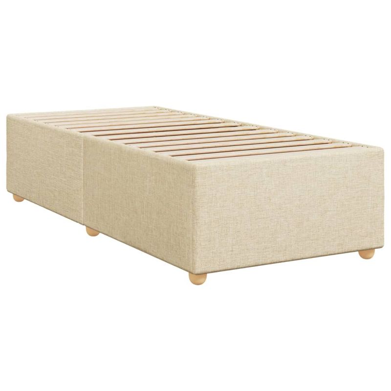 Casa si Gradina - Mobilier - Paturi si accesorii - Paturi - Pat box spring cu saltea, crem, 100x200 cm, textil - Infinity.ro