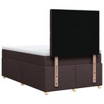 Casa si Gradina - Mobilier - Paturi si accesorii - Paturi - Pat box spring cu saltea, maro inchis, 120x200 cm, textil - Infinity.ro