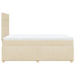 Casa si Gradina - Mobilier - Paturi si accesorii - Paturi - Pat box spring cu saltea, crem, 120x200 cm, textil - Infinity.ro