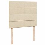 Casa si Gradina - Mobilier - Paturi si accesorii - Paturi - Pat box spring cu saltea, crem, 120x200 cm, textil - Infinity.ro