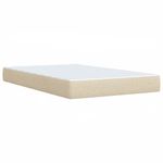 Casa si Gradina - Mobilier - Paturi si accesorii - Paturi - Pat box spring cu saltea, crem, 120x200 cm, textil - Infinity.ro
