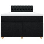 Casa si Gradina - Mobilier - Paturi si accesorii - Paturi - Pat box spring cu saltea, negru, 120x200 cm, textil - Infinity.ro