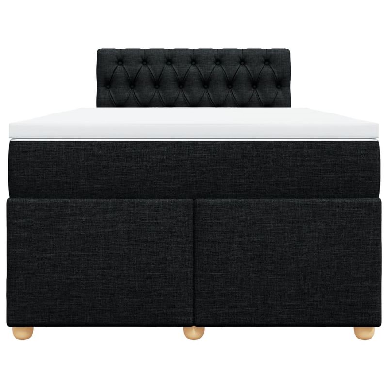 Casa si Gradina - Mobilier - Paturi si accesorii - Paturi - Pat box spring cu saltea, negru, 120x200 cm, textil - Infinity.ro