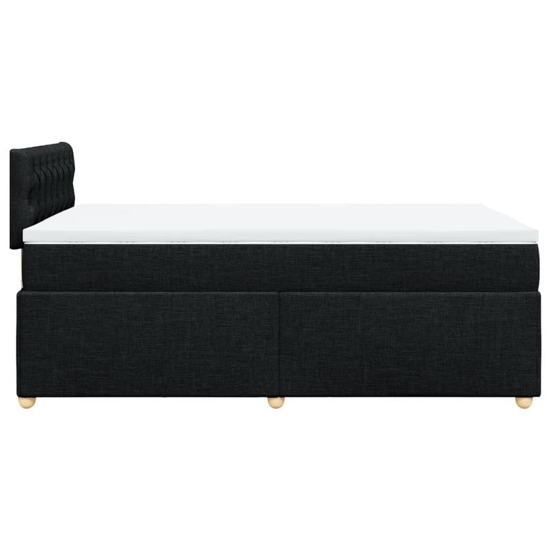 Casa si Gradina - Mobilier - Paturi si accesorii - Paturi - Pat box spring cu saltea, negru, 120x200 cm, textil - Infinity.ro