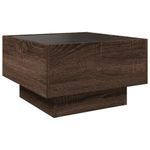 Casa si Gradina - Mobilier - Mese si birouri - Masute de cafea - Masuta de cafea cu LED stejar maro 50x50x30 cm lemn prelucrat - Infinity.ro