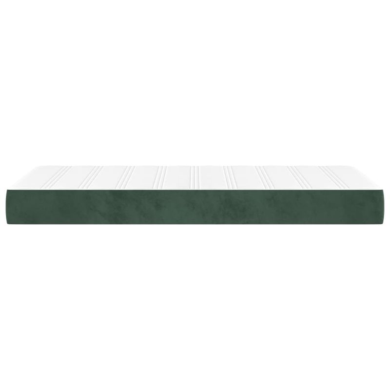 Casa si Gradina - Mobilier - Saltele si somiere - Saltele - Saltea de pat cu arcuri, verde inchis, 100x210x20 cm, catifea - Infinity.ro