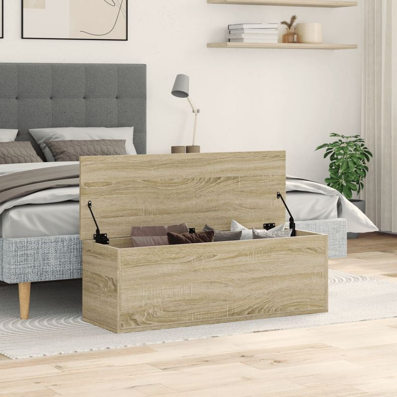 Casa si Gradina - Mobilier - Organizare si depozitare - Cutii depozitare - Cutie de depozitare, stejar sonoma, 102x35x35cm, lemn prelucrat - Infinity.ro