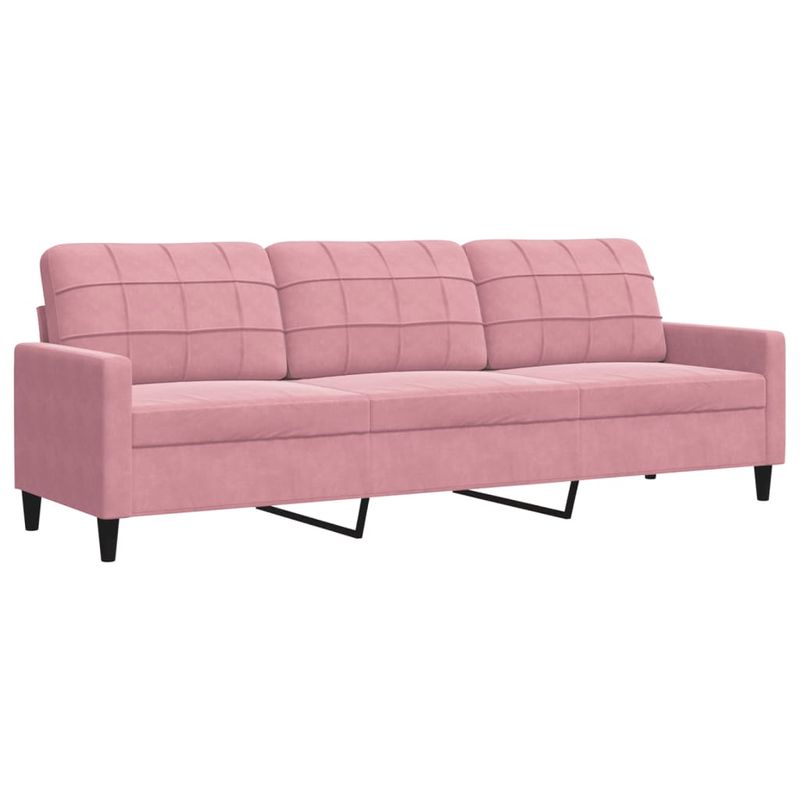 Casa si Gradina - Mobilier - Seturi de mobilier - Seturi living - Set canapele cu perne/rulouri, 2 piese, roz, catifea - Infinity.ro