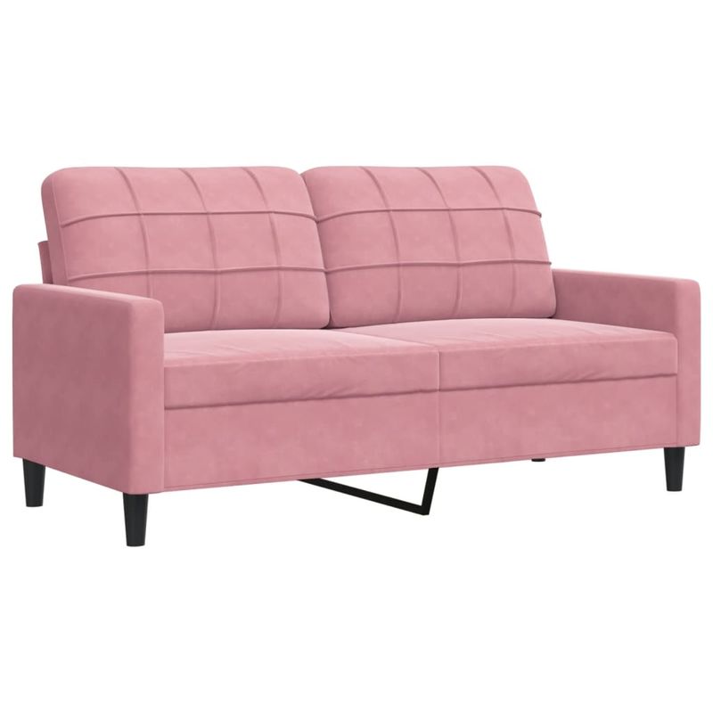 Casa si Gradina - Mobilier - Seturi de mobilier - Seturi living - Set canapele cu perne/rulouri, 2 piese, roz, catifea - Infinity.ro