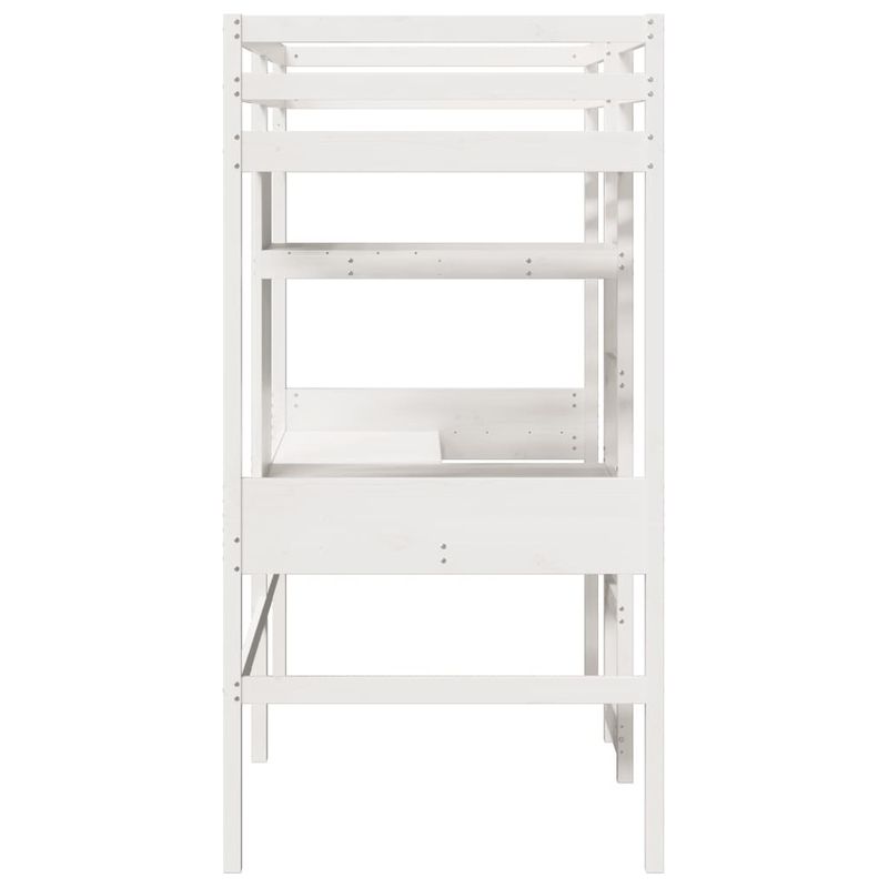Casa si Gradina - Mobilier - Paturi si accesorii - Paturi - Cadru pat supraetajat fara saltea alb 90x190cm cm lemn masiv pin - Infinity.ro