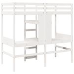 Casa si Gradina - Mobilier - Paturi si accesorii - Paturi - Cadru pat supraetajat fara saltea alb 90x190cm cm lemn masiv pin - Infinity.ro