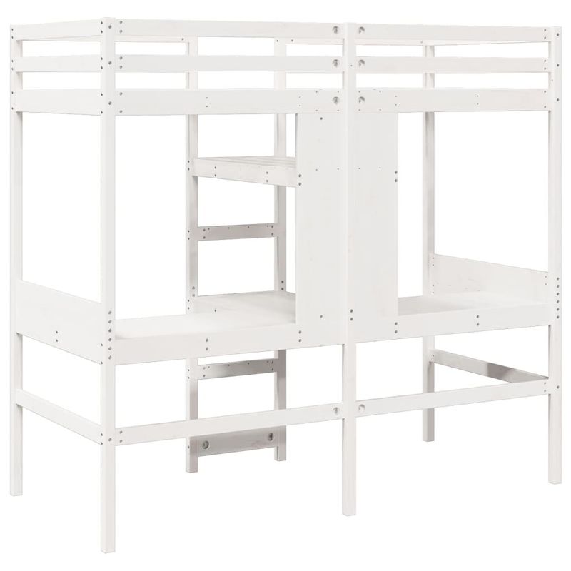 Casa si Gradina - Mobilier - Paturi si accesorii - Paturi - Cadru pat supraetajat fara saltea alb 90x190cm cm lemn masiv pin - Infinity.ro
